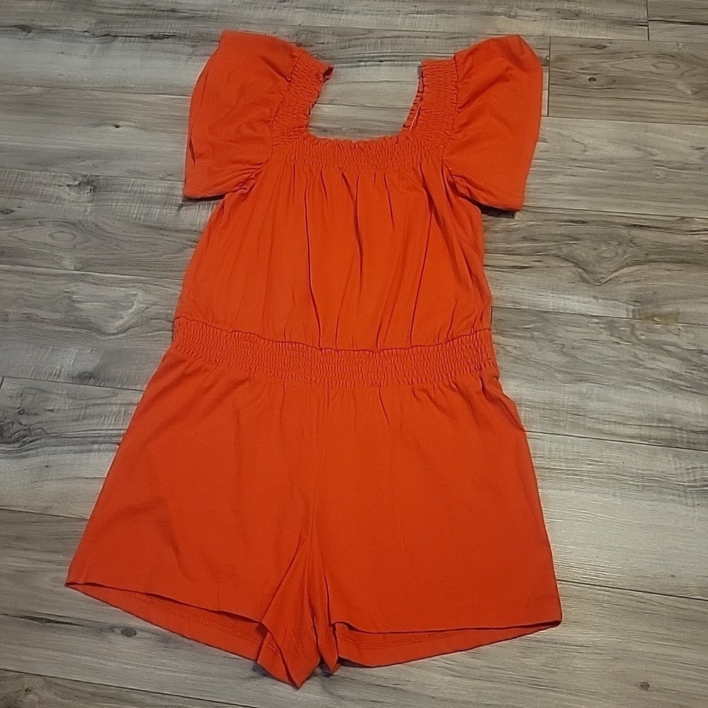 J. Crew Orange Romper Womens Medium One Piece